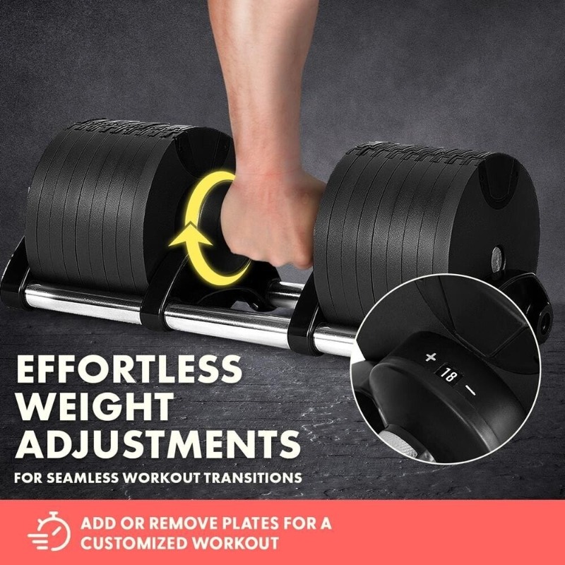 Adjustable Dumbbell Pair 40Kg - Set di Pesi Regolabili da 70